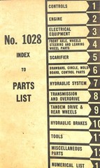 Heavy Equipment Parts List No. 1028 Controls Engine Electrical Hydraulic Systems