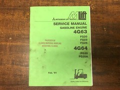 MITSUBISHI LIFT TRUCKS SERVICE MANUAL 4G63 FG20 FG23 FG25 / 4G64 FG30 FG35A GAS