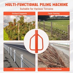 Garveetech 18Lb Fence Post Driver Handles 3 Diameter T Post Pounder Heavy Duty