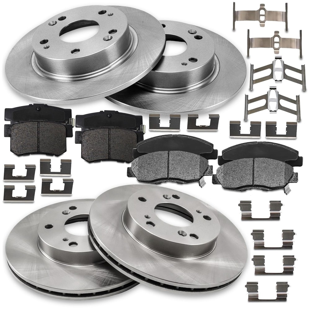 4-Wheel Disc Brakes 10.3/10.24 for 06-11 Civic Vented Rotors Ceramic Pads 31311