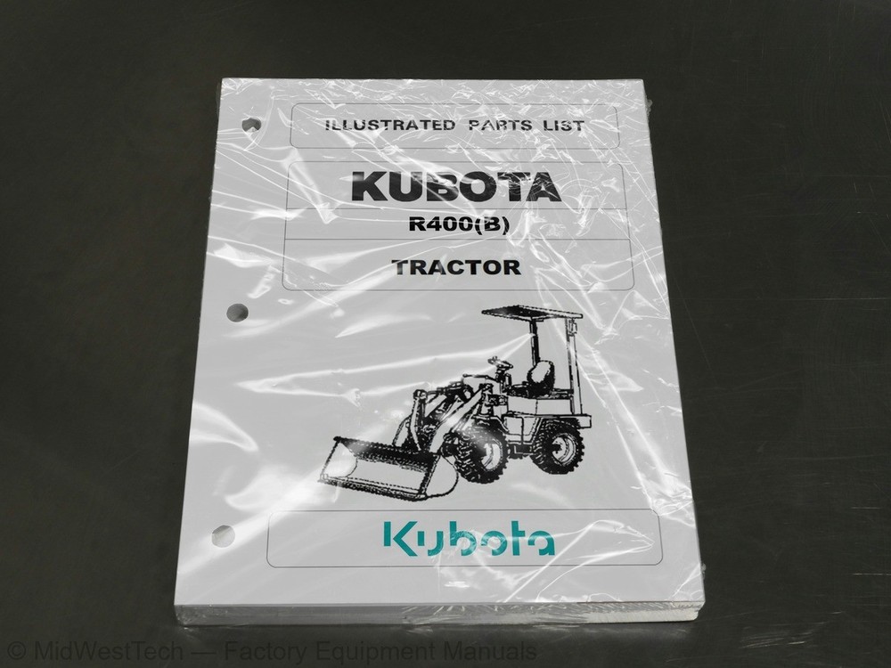 Kubota R400(B) Tractor Parts Manual Exploded View Diagram Book