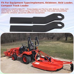 US Pair 10mm Mower Blades For Skidsteer Mower King Brush Hog Rotary Grass Cutter