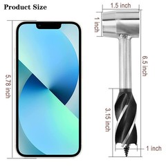 1×6.7 Inch Bushcraft Hand Auger Wrench Manual Hole Maker Hand Auger Wood Drill