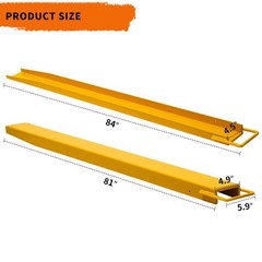 Pallet Fork Extension Durable Steel 84″ X 4.5″ Fork Extensions for Heavy Loads