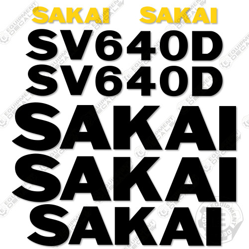 Fits Sakai SV640D Decal Kit Roller – 7 YEAR OUTDOOR 3M VINYL!