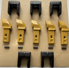 NEW LOT OF (5) PCS. OF KENNAMETAL CJ-2 CARBIDE DRILLING TEETH WITH (5) POCKETS