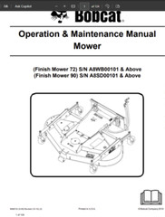 BOBCAT 72″ 90″ MM66 MM54 MOWER SERVICE REPAIR MANUAL 6902088 6986907 6904729