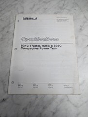 CATERPILLAR SPECIFICATIONS MANUAL 824C 825C 826C COMPACTORS POWER TRAIN SENR7832