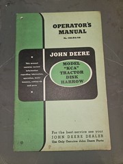 John Deere KCA Tractor Disc Harrow Operator’s Manual