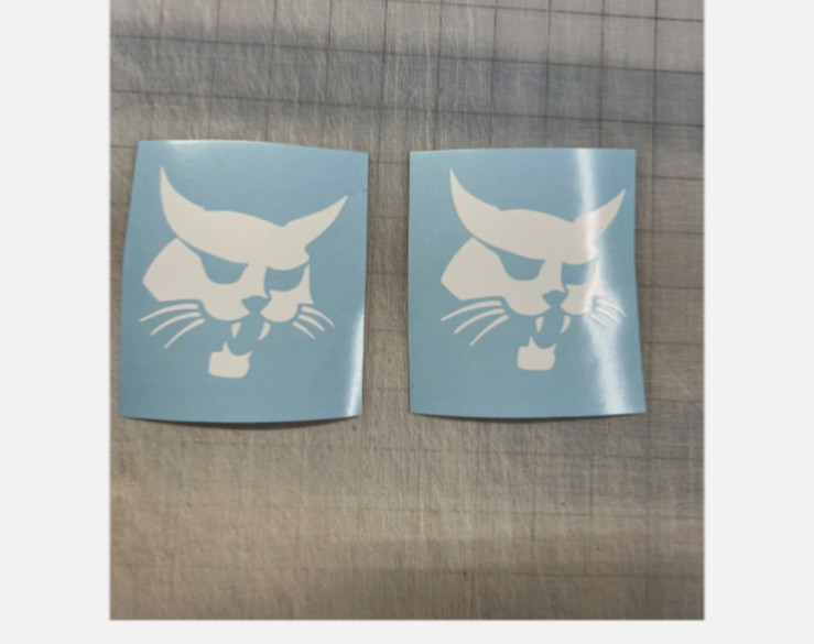 Bobcat Cat Head (set of 2)size 2.5inch high Logo Skid Steer vinyl Decal