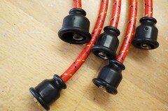 JI Case VAC Tractor Red Striped Deluxe Cloth Covered Copper Spark Plug Wire Set