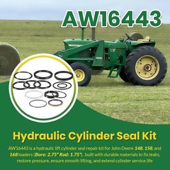 AW16443 Loader Hydraulic Lift Cylinder Seal Kit fit for John Deere 148 158 168