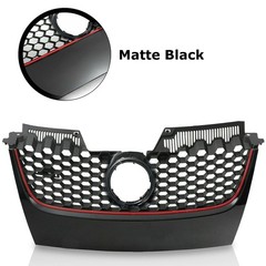 **Front Upper Mesh Grille Black w/ Red Trim 2006-2009 VW Mk5 GTI Jetta**