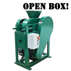 OPEN BOX!Electric Double Roller Crusher Rock Stone Ore Crushing Machine 220V 2HP