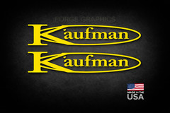 (2) Kaufman Trailers Decals Stickers 18″-32″ (2) High Quality Fast Shipping