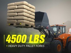 60″ Clamp on Pallet Forks For Tractor Bucket, Heavy-Duty Tractor Forks, 4500 LBS