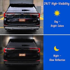 Reflective Funny New Driver Car Magnets, 3 Pack, 9.8×3.3 Inch, Removable Waterpr