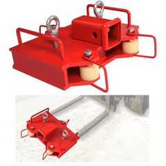 2 Forklift Trailer Hitch Receiver 6500LB Dual Pallet Forks Universal Tow Adapter