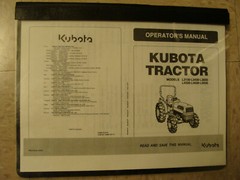 Kubota L3130 L3430 L3830 L4330 L4630 L5030 Tractor Owners & Maintenance Manual