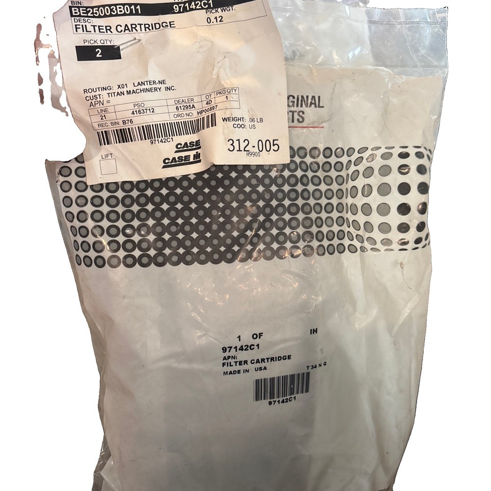 CNH Original Parts Filter Cartridge 97142C1 Two