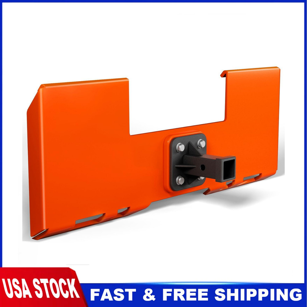 3/8″ Thick Skid Steer Mount Plate 3000LBS Capacity w/2″ Removable Hitch Receiver