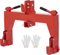 3 Point Quick Hitch W/ 2″ Receiver Hitch Steel For Cat 1 & 2 Tractors 3000lbs