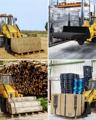 Clamp On Debris Forks for 60 Inch Buckets, 4000 Lbs Pallet Forks for Loader