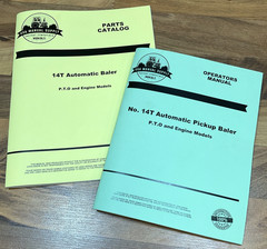 Operators Manual Parts Catalog Set for John Deere 14T Square Baler Service Book