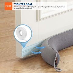 MAGZO Door Draft Stopper, 36 Inch Under Blocker 36in x 4in, Gray