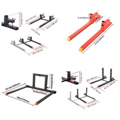 Uimoso 2000/4000 lbs Clamp on Pallet Forks for Tractors 43″/60″ bucket forks