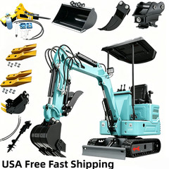 1.4Ton ExcavatorKubota Diesel Pilot Control EPA Engine with 10 Attachments USA