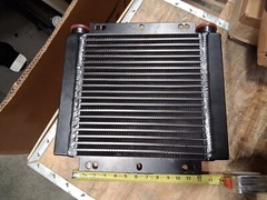 Universal fit 10″x10″ core Remote OIL COOLER w/temp probe 12V 21 GPM USA made