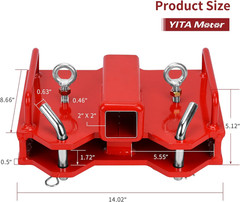 2” Forklift Trailer Hitch Receiver, 6500Lbs Capacity for Dual Pallet Forks