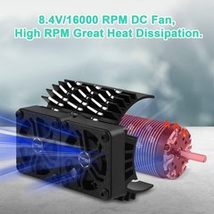 RC Cooling Fans 1/5 16000 High RPM 40mm Twin Motor Black for Scale