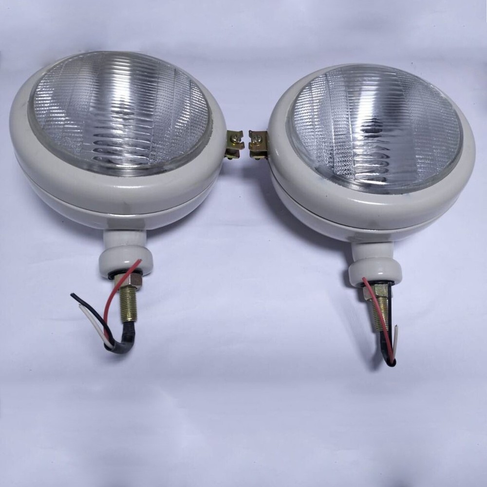 12V Pair Head Lamp Light for FORD Fits Tractor 2N 8N 9N 600 800 Grey 310066F