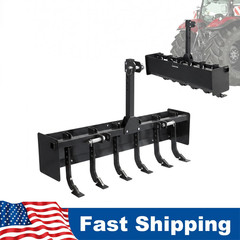 Garvee 55 Inch Box Blade w /6 Adjustable Shanks for Tractor CAT 0 Tractors