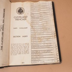 Cleveland 320 Trencher Parts Instruction Book Manual