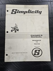 Simplicity Broadmoor 738 8989 Lawn Tractor Mower Parts List Operators Manual