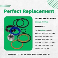 6803329 Hydraulic Lift Cylinder Seal Kit for Bobcat 742 743 753 444 500 520 642