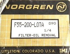 Norgren F55-200-LOTA Filter Oil Removal Inlet 150psig Max 125°F Max