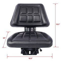 Seat w/ Backrest Black Slide Track Steel/PVC Compact Mower