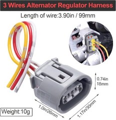 3 Wires Alternator Regulator Harness, 4Pack Alternator Pigtail Color: Style 2
