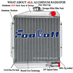 3 Rows Aluminum Tractor Radiator For Yanmar 3TNE74 Diesel 119621-44500.