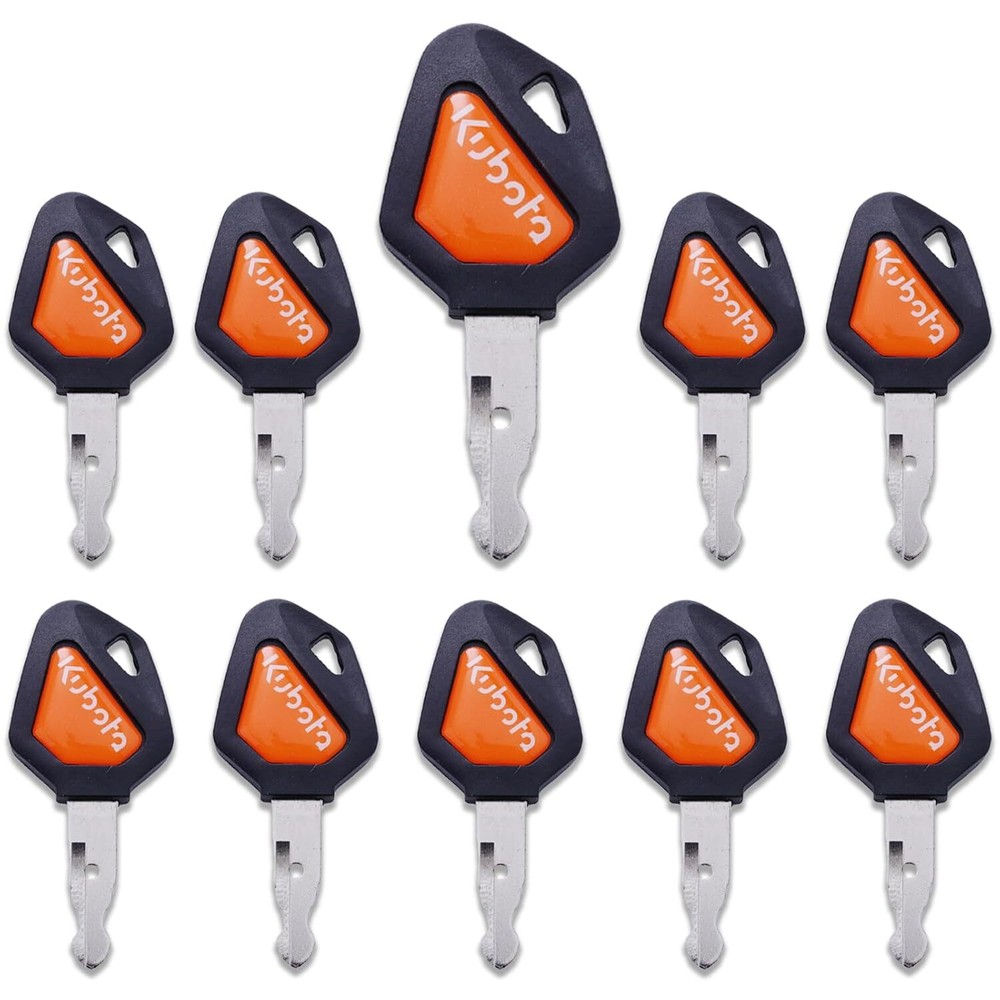 10PCS Kubota Ignition Keys 459A Excavator Backhoe Skid Steer Track Loader/w Logo