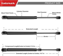 2 pcs 20 Inch 60lb/267N Gas Strut Spring Shock for 20 inch 60lbs/267N