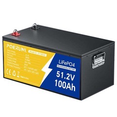51.2V 50Ah LiFePO4 Lithium Battery 48V 50Ah Deep Cycle BMS for RV Off-Grid Solar