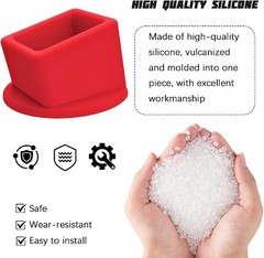 Car Seat Belt Buckle Holder, 2PCS Silicone Seatbelt Buckle Booster Color: Red