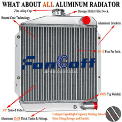 Full Aluminum 3 Rows Radiator For Yanmar 3TNE74 Tractor Diesel 119621-44500 NEW