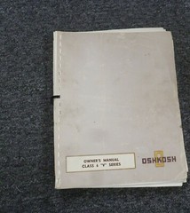 1979-1980 Oshkosh V715 Motorhome RV Parts Catalog Operator & Service Manual