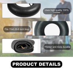 2 PCS 15×6.00-6″ Inner Tubes, Durable 15×600-6 Tube 15 inches